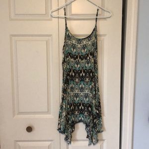 Blue and brown summer dress
